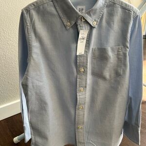 NWT GAP Kids Light Blue Casual Button-Down Shirt size small 6-7